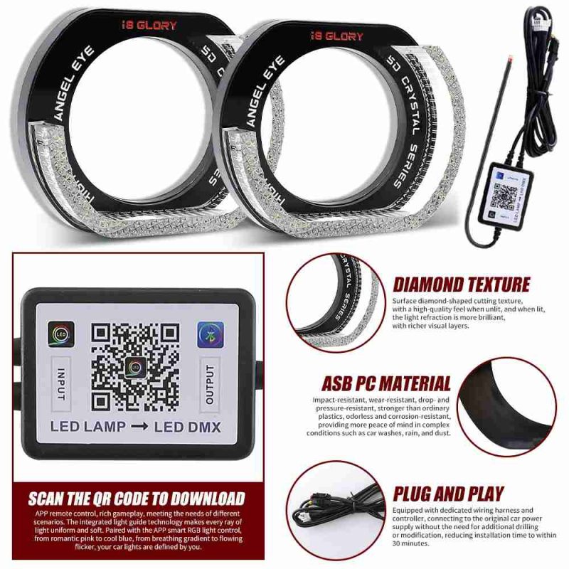 5d angel eye halo ring – universal led drl daytime running light 5d angel eye halo ring – universal led drl daytime running light