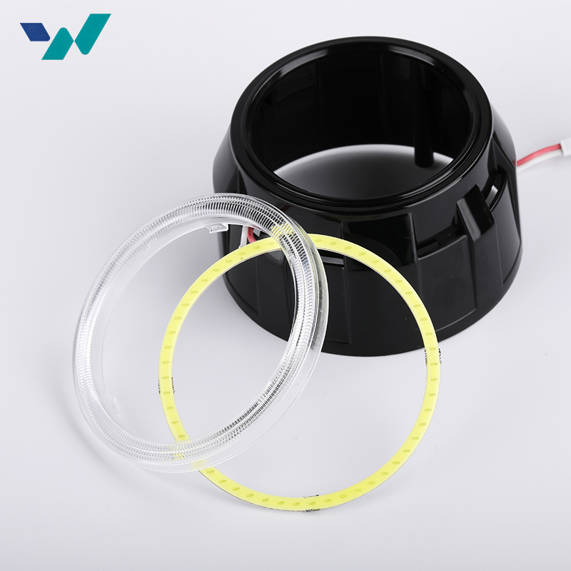 angel eyes halo ring 4 COB Angel Eye Halo Rings – Super Bright 12V-24V LED DRL Headlight Upgrade