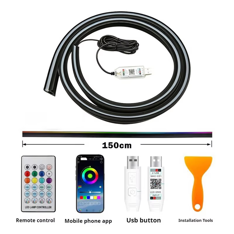 1.5M Car Dashboard Windshield Gap Sealing Strip for Noise Reduction