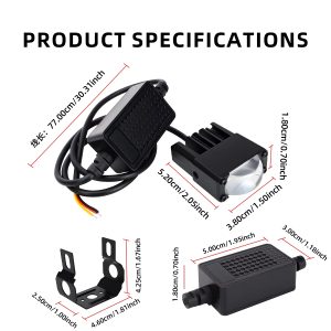 1-Lens Laser Front Grille LED Work Light with White / Yellow Output
