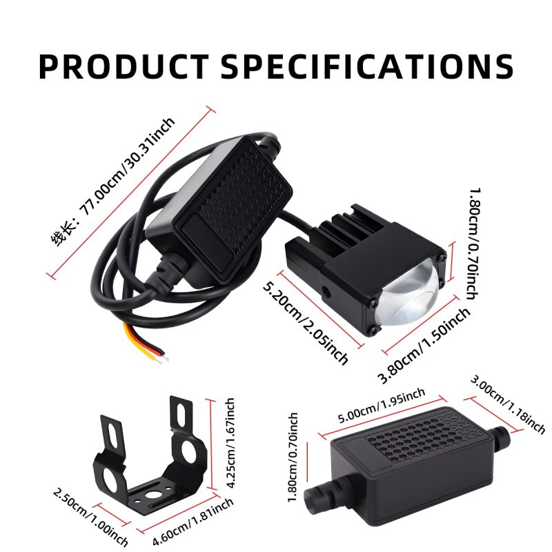 1-Lens Laser Front Grille LED Work Light with White / Yellow Output