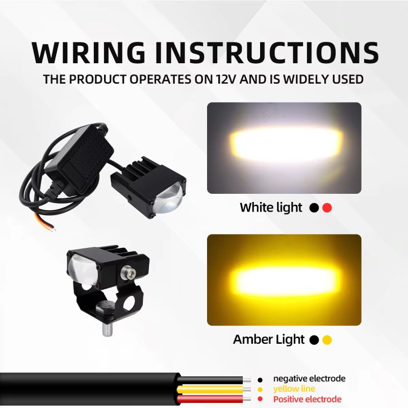 1-Lens Laser Front Grille LED Work Light with White / Yellow Output