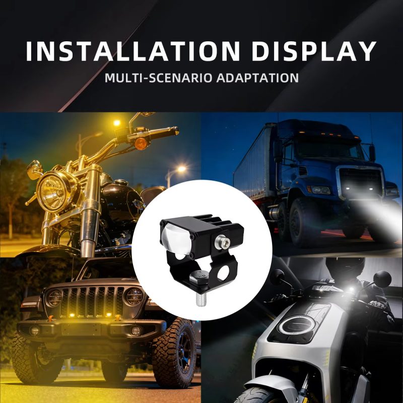 1-Lens Laser Front Grille LED Work Light with White / Yellow Output