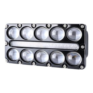 10-Bead Three-Row LED Work Light with DRL Strip