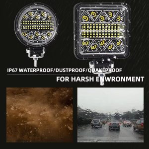 102w-12v-24v-square-round-led-work-light-for-truck-atv-off-road-05 102W 12V-24V Square Round LED Work Light for Truck ATV Off-Road