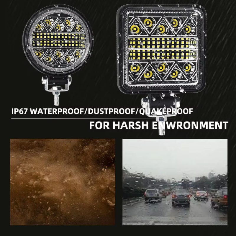 102w-12v-24v-square-round-led-work-light-for-truck-atv-off-road-05 102W 12V-24V Square Round LED Work Light for Truck ATV Off-Road