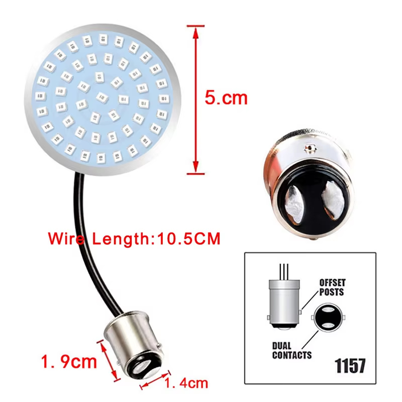 1157-48smd-motorcycle-led-turn-signal-bulbs-white-yellow-02 1157 48SMD Motorcycle LED Turn Signal Bulbs White / Yellow