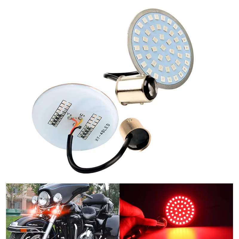 1157-48smd-motorcycle-led-turn-signal-bulbs-white-yellow-03 1157 48SMD Motorcycle LED Turn Signal Bulbs White / Yellow