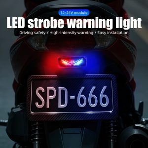 12v-24v-led-strobe-warning-tail-light-for-motorcycle-license-plate-06 12V-24V LED Strobe Warning Tail Light for Motorcycle License Plate