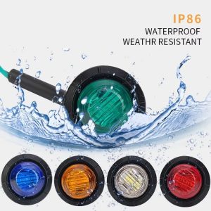 12V-24V Mini Round LED Side Marker Lights for Truck Trailer