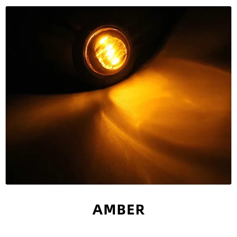 12V-24V Mini Round LED Side Marker Lights for Truck Trailer