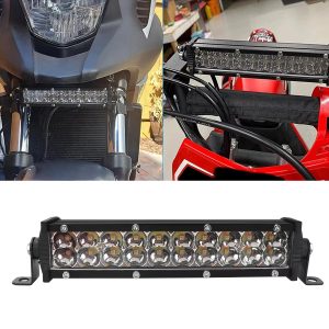 12V-24V Motorcycle LED Spotlight Set with Switch, 20SMD 6000K White