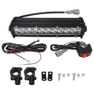 12V-24V Motorcycle LED Spotlight Set with Switch, 20SMD 6000K White