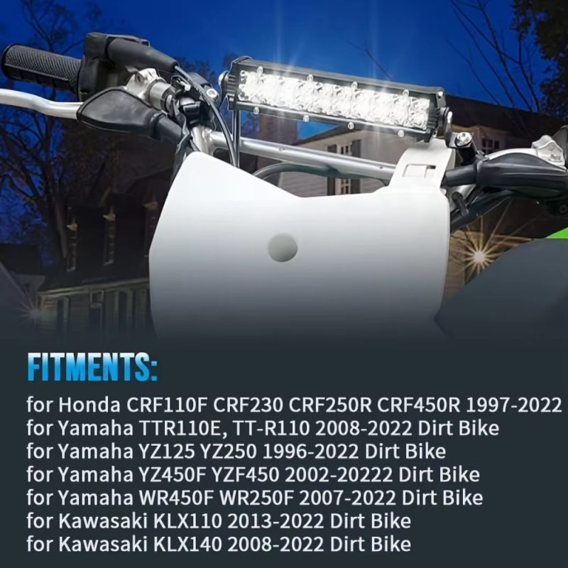 12V-24V Motorcycle LED Spotlight Set with Switch, 20SMD 6000K White