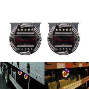 12V-24V RGB Devil Eyes LED Side Marker Warning Lights