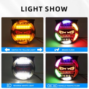 12v-24v-rgb-devil-eyes-led-side-marker-warning-lights-04 12V-24V RGB Devil Eyes LED Side Marker Warning Lights