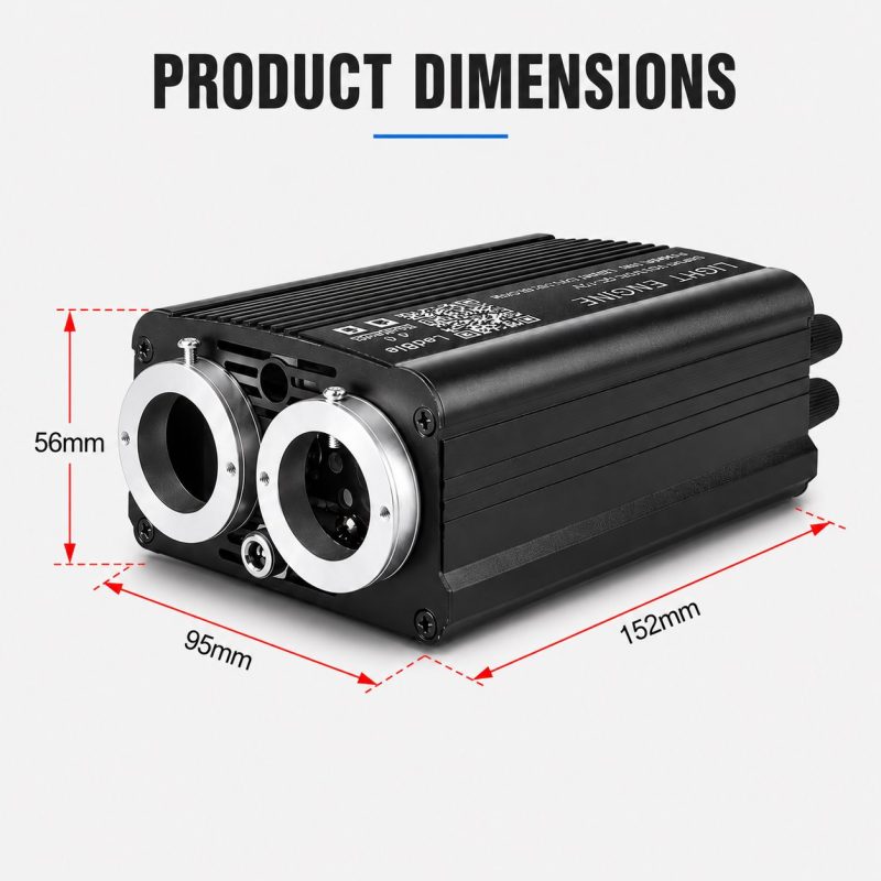 16W RGBW car starry sky fiber optic ambient light kit dimensions 152 by 95 by 56 mm