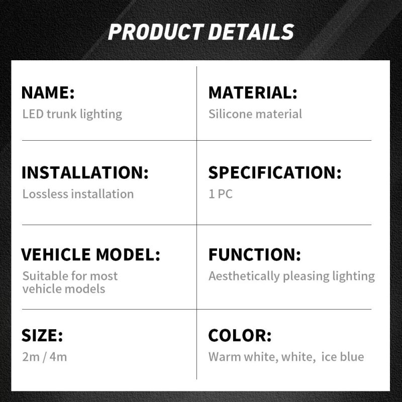 2-4m-car-trunk-led-ambient-light-strip-with-automatic-lighting-04 2-4M Car Trunk LED Ambient Light Strip with Automatic Lighting