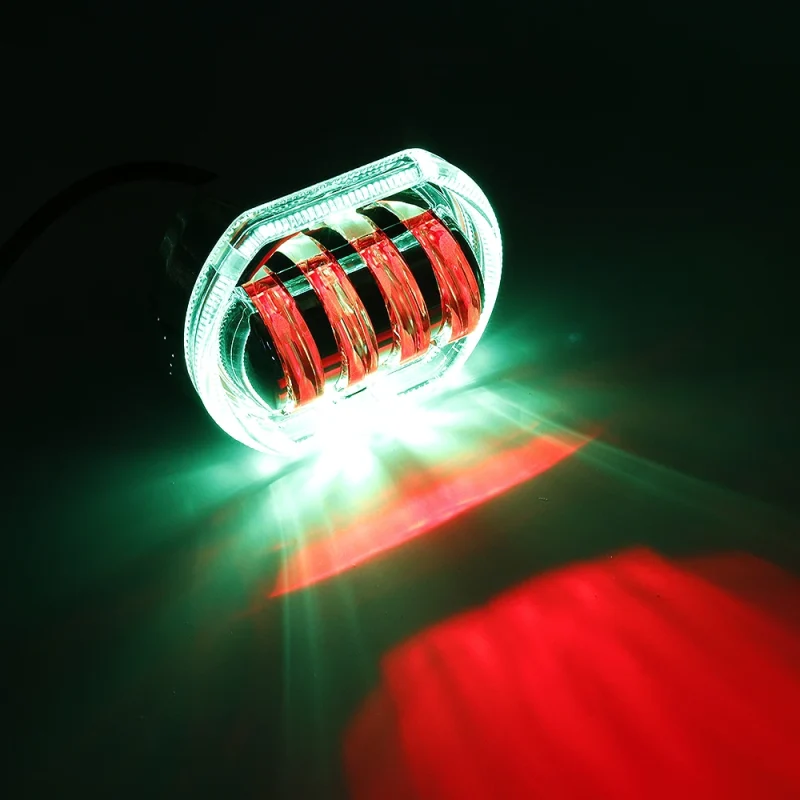 2.5 Inch 16W Motorcycle LED Projector Headlight with DRL Demon Eyes