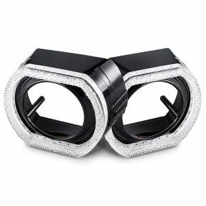 2.5 Inch Black Square RGB Chasing 5D Angel Eye Projector Lens Shrouds