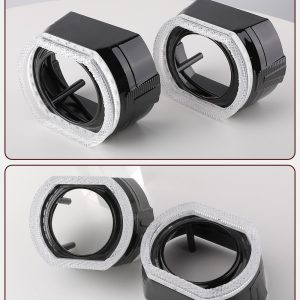2 5 Inch Black Square Rgb Chasing Angel Eye Shroud Package 2.5 inch black square RGB chasing angel eye shroud product views and package