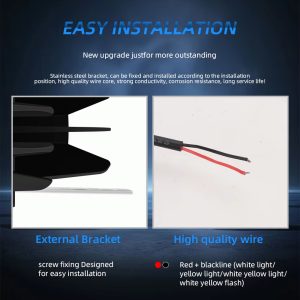 2-Lens LED Laser Spotlight with Dual Color High Low Beam