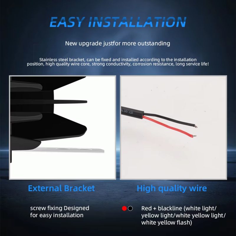 2-Lens LED Laser Spotlight with Dual Color High Low Beam