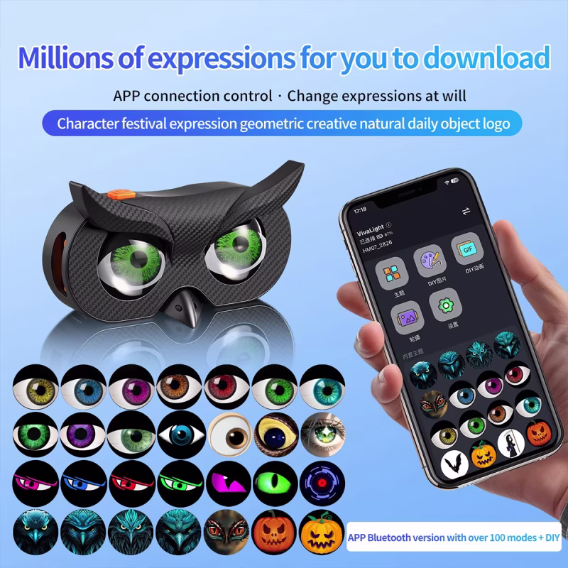 2-lens-owl-shape-motorcycle-devil-eyes-led-rear-tail-light-app-control-04 2-Lens Owl Shape Motorcycle Devil Eyes LED Rear Tail Light App Control