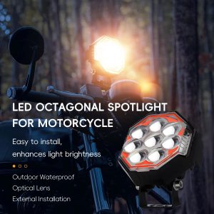 3-8-lens-octagonal-motorcycle-led-spotlight-high-low-beam-04 3-8 Lens Octagonal Motorcycle LED Spotlight High Low Beam