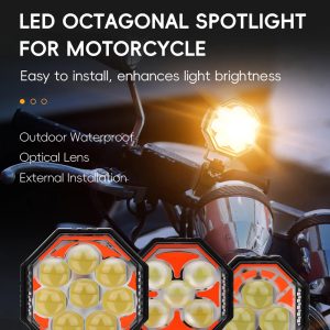 3-8-lens-octagonal-motorcycle-led-spotlight-high-low-beam-06 3-8 Lens Octagonal Motorcycle LED Spotlight High Low Beam