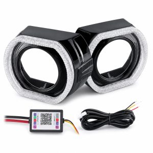 3.0 Inch Black Square RGB Chasing 5D Angel Eye Projector Lens Shrouds