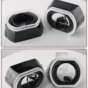 3 Inch Black Square Rgb Chasing Angel Eye Shroud Package 3 inch black square RGB chasing angel eye shroud product views and package