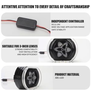 3 inch motorcycle RGB angel eye rotating tail light 2 3 inch motorcycle RGB angel eye rotating tail light 2