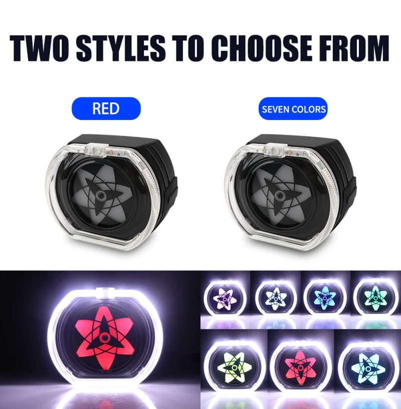 3 inch motorcycle RGB angel eye rotating tail light 6 3 inch motorcycle RGB angel eye rotating tail light 6