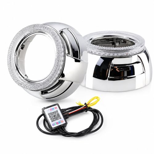 3 inch silver round RGB chasing 5D angel eye shroud