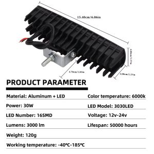 30w-12smd-12v-24v-led-work-light-bar-6000k-for-truck-atv-03 30W 12SMD 12V-24V LED Work Light Bar 6000K for Truck ATV