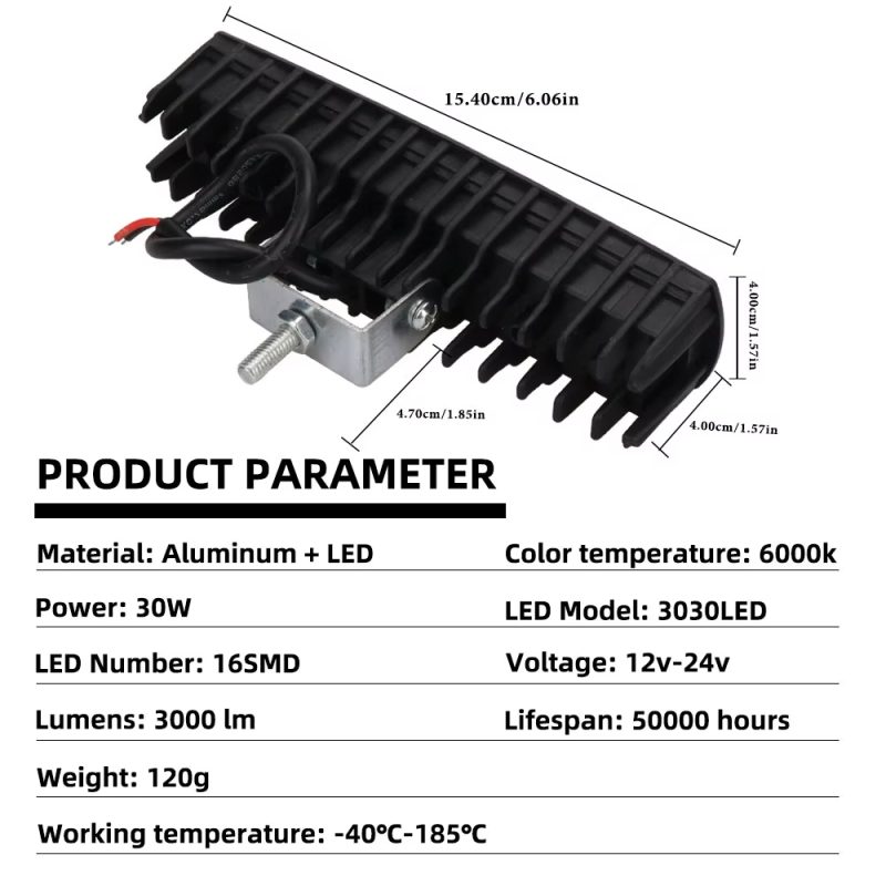 30w-12smd-12v-24v-led-work-light-bar-6000k-for-truck-atv-03 30W 12SMD 12V-24V LED Work Light Bar 6000K for Truck ATV