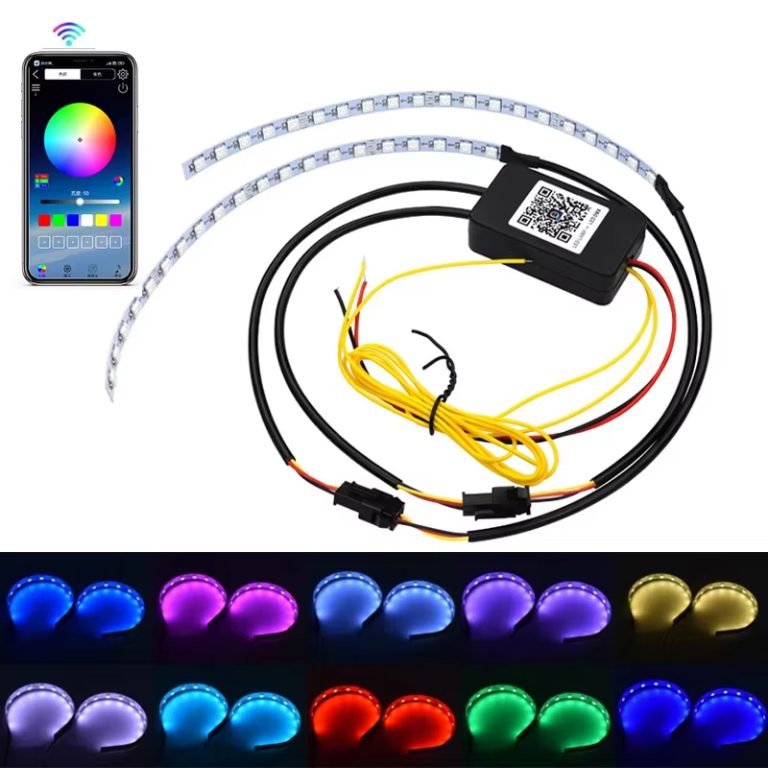 360 Degree RGB App Bluetooth Devil Demon Eyes for 2.5/3 Inch Projector Lens