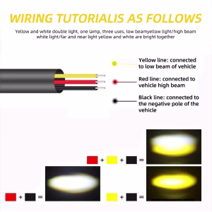 4-5-6-lens-led-spotlight-white-yellow-high-low-beam-work-light-04 4/5/6-Lens LED Spotlight White Yellow High-Low Beam Work Light