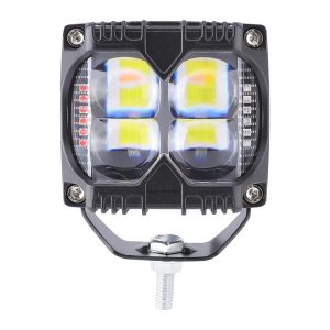 4-Bead Multi-Color Square LED Work Light Options