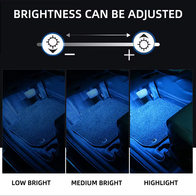 4-in-1-rgb-car-footwell-atmosphere-light-strip-with-app-control-04 4-in-1 RGB Car Footwell Atmosphere Light Strip with App Control