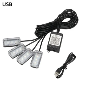 4-in-1-rgb-car-footwell-atmosphere-light-strip-with-app-control-05 4-in-1 RGB Car Footwell Atmosphere Light Strip with App Control