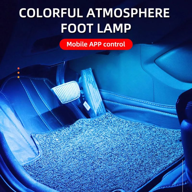 4-in-1-rgb-car-footwell-atmosphere-light-strip-with-app-control-06 4-in-1 RGB Car Footwell Atmosphere Light Strip with App Control