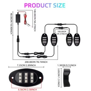 4-in-1-rgb-led-rock-lights-for-off-road-atv-utv-suv-02 4-in-1 RGB LED Rock Lights for Off-Road ATV UTV SUV