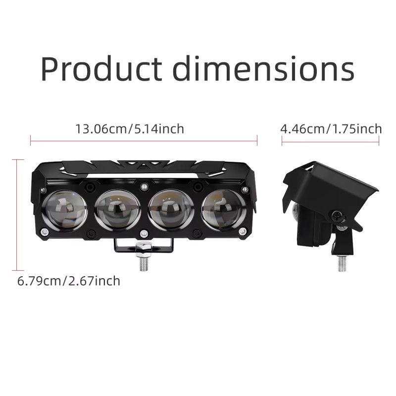 4-lens-led-laser-spotlight-white-yellow-rgb-auxiliary-headlight-02 4-Lens LED Laser Spotlight White Yellow RGB Auxiliary Headlight