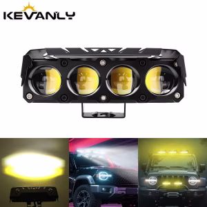 4-lens-led-laser-spotlight-white-yellow-rgb-auxiliary-headlight-06 4-Lens LED Laser Spotlight White Yellow RGB Auxiliary Headlight