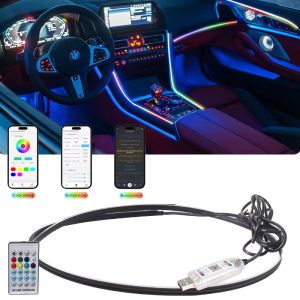 43-31-inch-rgb-64-color-streamer-car-interior-ambient-light-strip-01 43.31 Inch RGB 64-Color Streamer Car Interior Ambient Light Strip