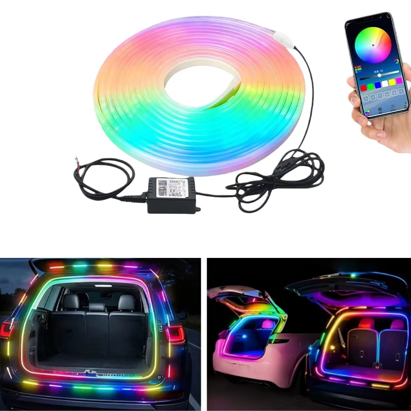 4m-rgb-dynamic-chasing-car-trunk-led-strip-light-05 4M RGB Dynamic Chasing Car Trunk LED Strip Light