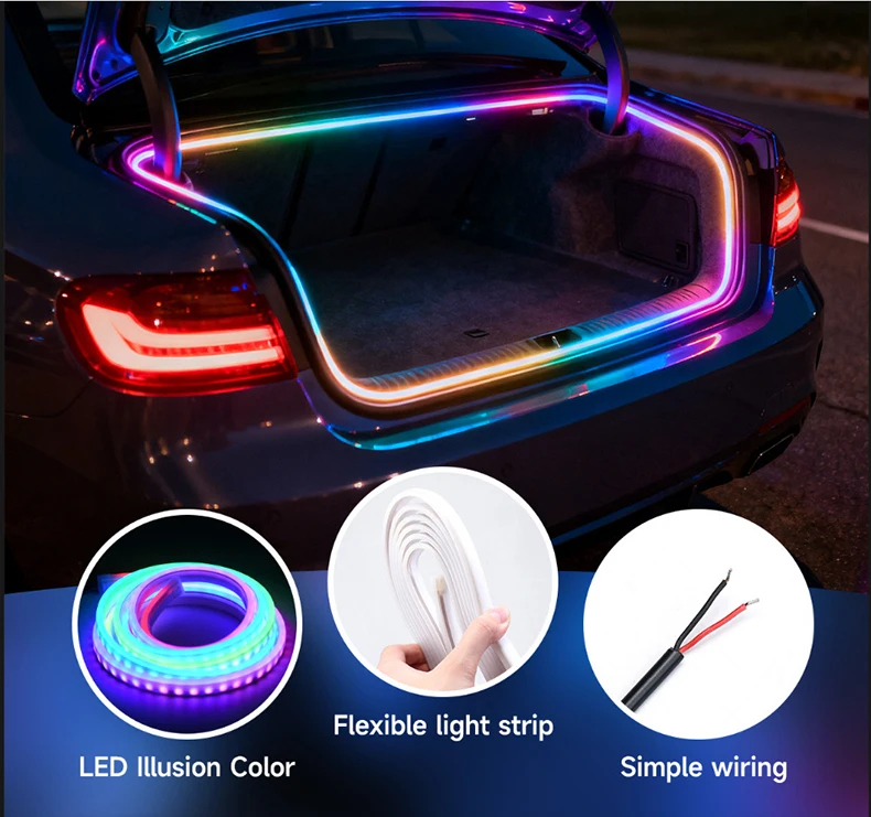 4m-rgb-dynamic-chasing-car-trunk-led-strip-light-06 4M RGB Dynamic Chasing Car Trunk LED Strip Light