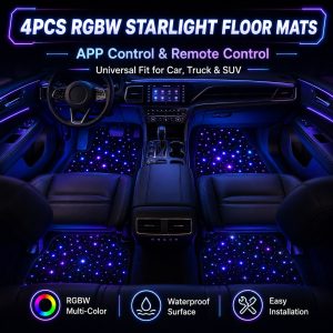 4Pcs Rgbw Starlight Car Mats Main automotive LED lighting reference